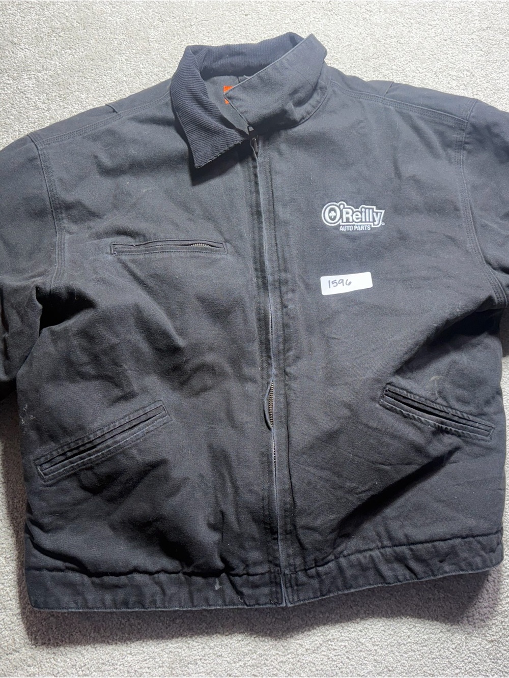CornerStone Work Jacket O’reillys Men’s Sz XL Black Quilted Lined Heavy
